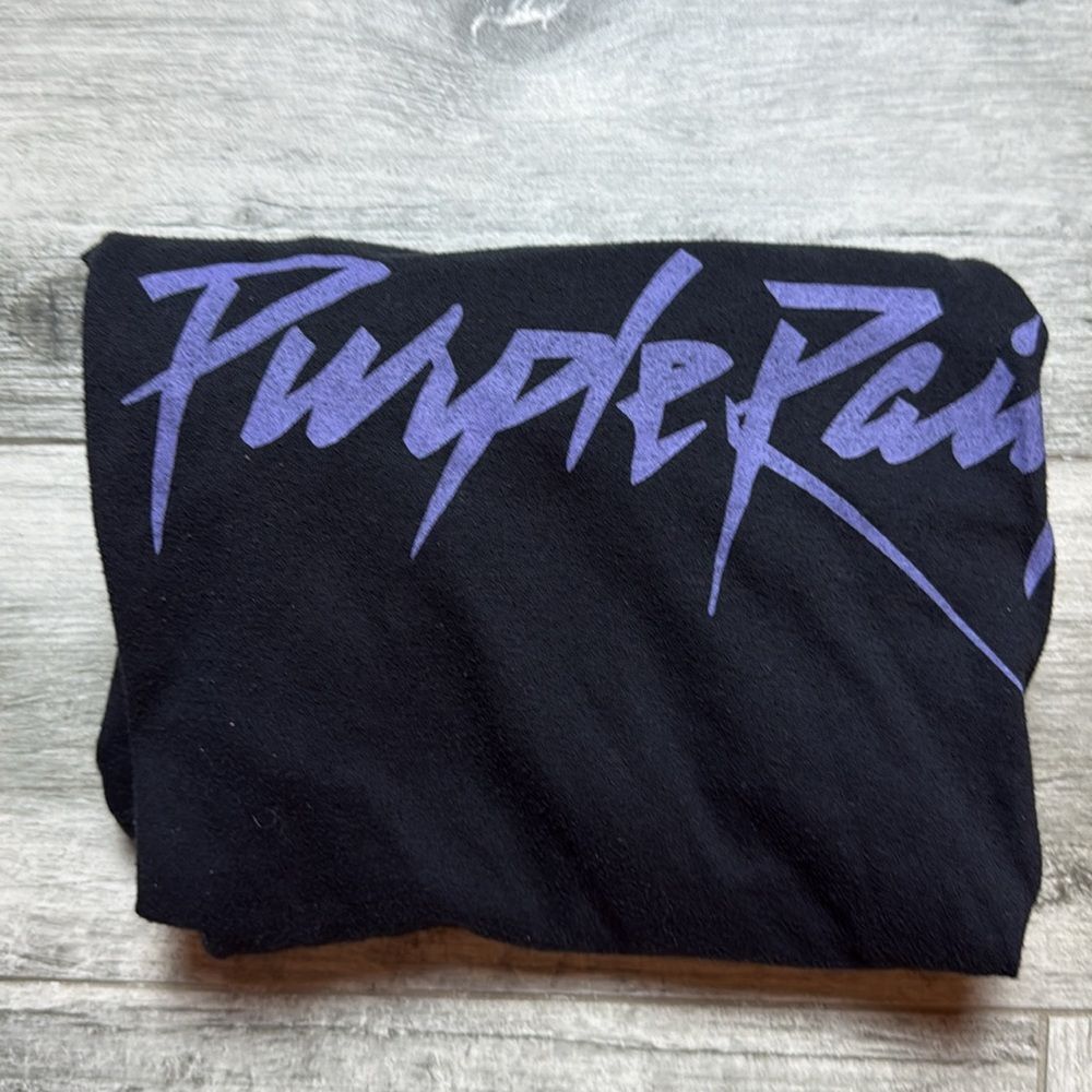 Prince Black Tee with Purple Rain Graphic